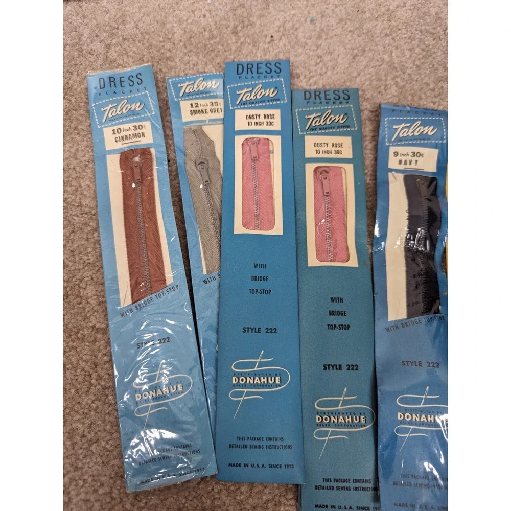 Vtg Sewing Lot Talon Zippers Penimaid Bias Tape Multicolor NEW‎ OLD STOCK